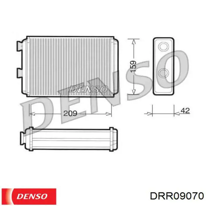 Chłodnica nagrzewnicy (ogrzewacza) Denso DRR09070 cena, od 35,03 USD