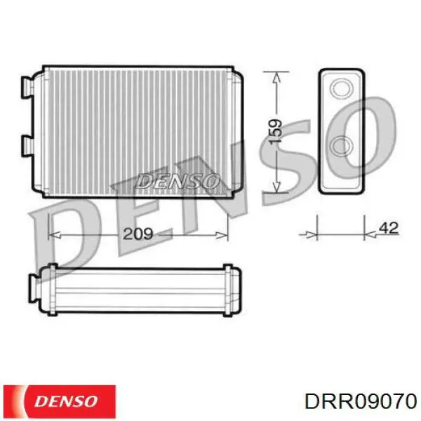 Do koszyka DRR09070 Denso Chłodnica nagrzewnicy (ogrzewacza)