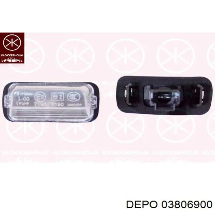 Lampa oświetlenia tylnej tablicy rejestracyjnej 03806900 Depo/Loro/Abakus