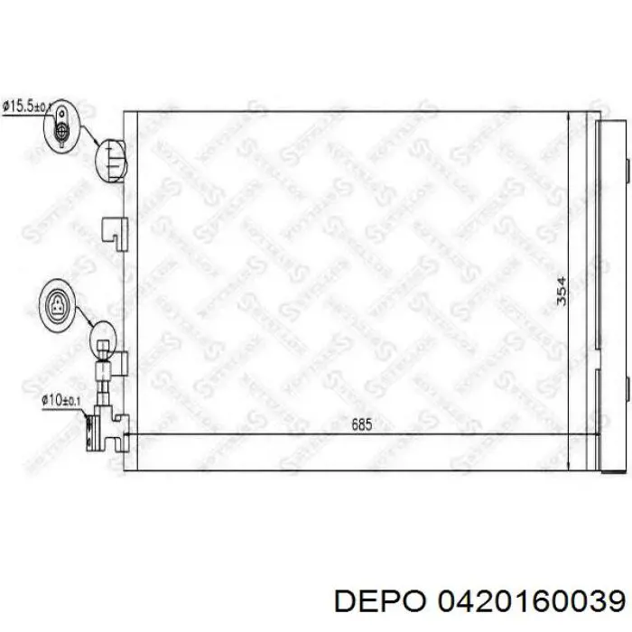 Chłodnica klimatyzacji Depo/Loro/Abakus 0420160039 cena, od 61,38 USD