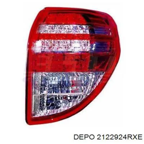 212-2924R-XE Depo/Loro lampa odblaskowa zderzaka tylnego prawa