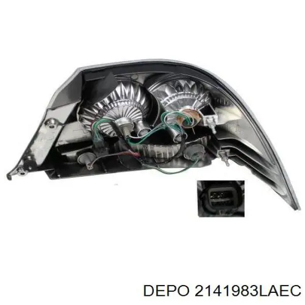 Lampa zespolona tylna lewa Mitsubishi Lancer IX sedana (CSA) (2003 - 2008) cena, od 80,38 USD