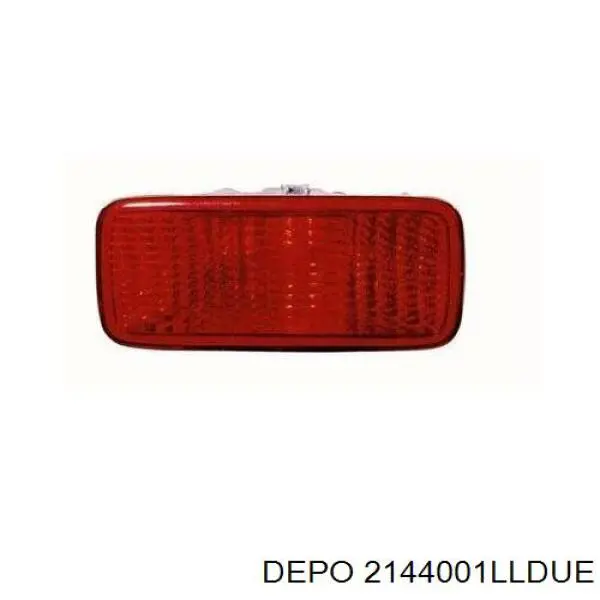 2144001LLDUE Depo/Loro/Abakus Przednia lampa przeciwmgielna tylna lewa