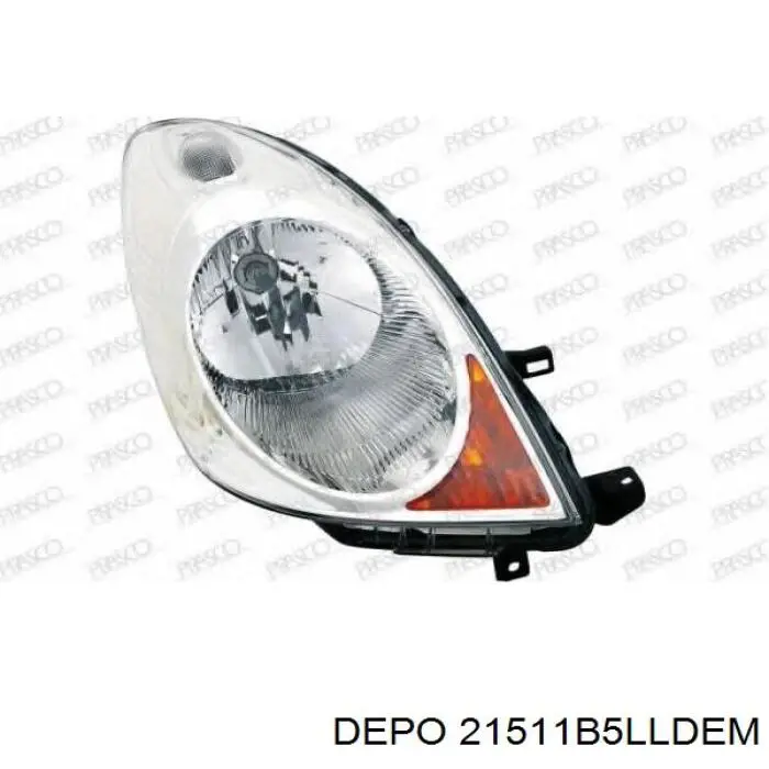 Do koszyka 21511B5LLDEM Depo/Loro Reflektor lewy