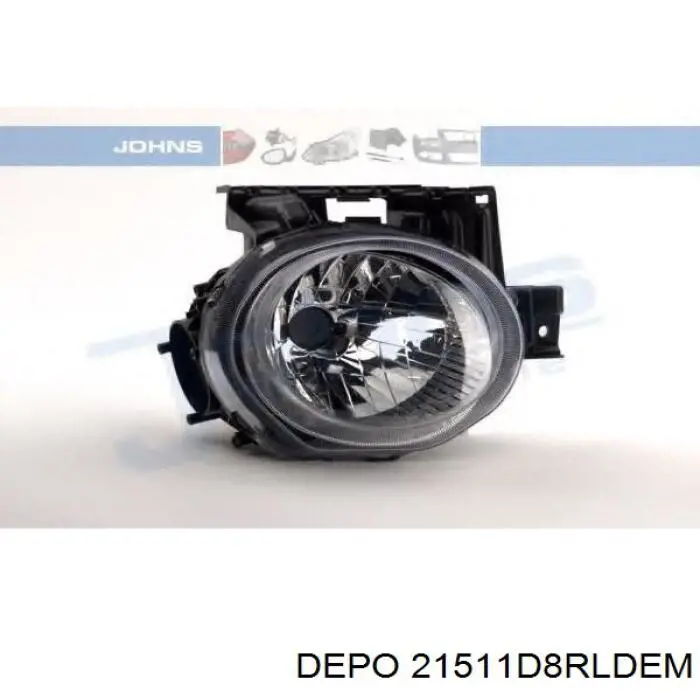 Reflektor prawy Depo/Loro/Abakus 21511D8RLDEM cena, od 135,45 USD