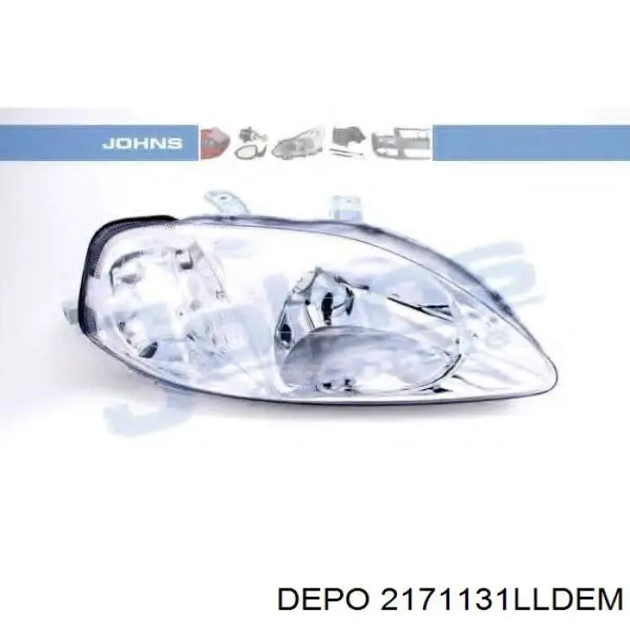 Reflektor lewy 3812094E Polcar