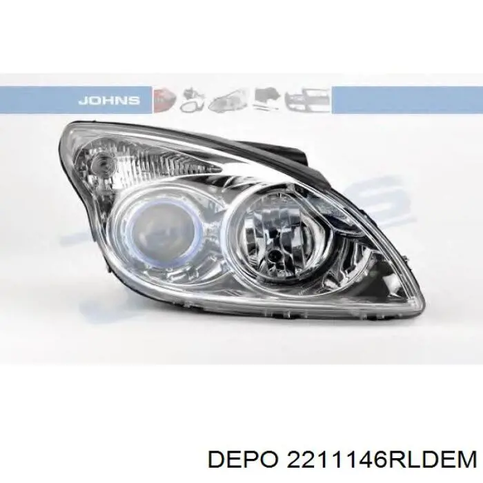2211146RLDEM Depo/Loro/Abakus Reflektor prawy