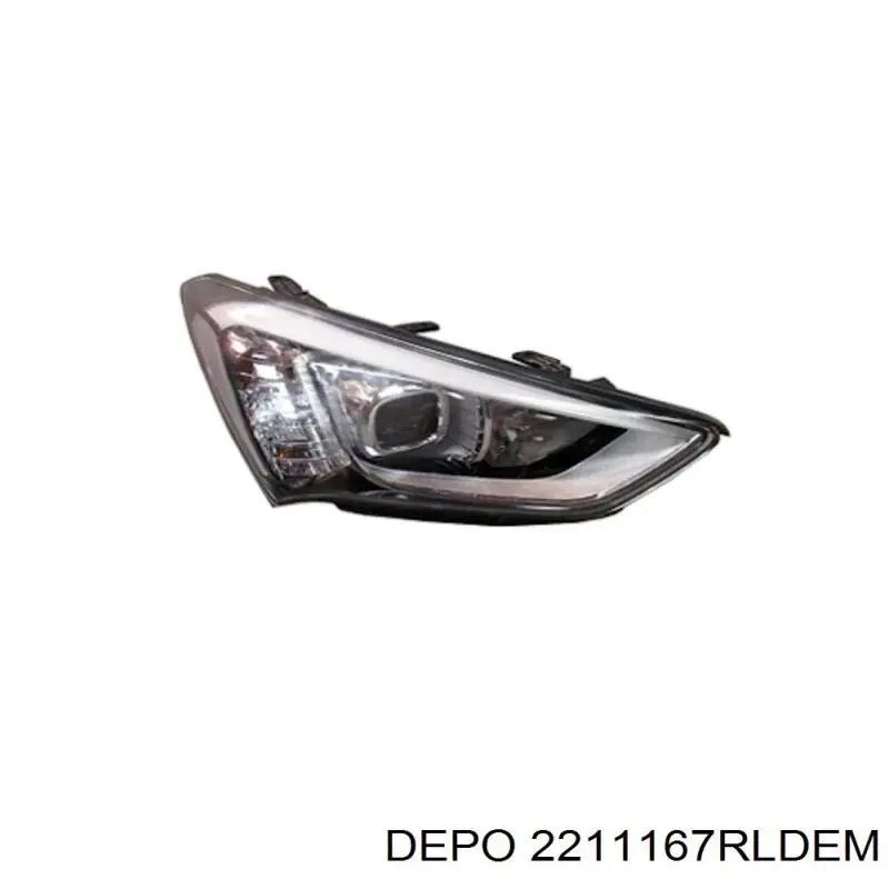 Reflektor prawy Hyundai Santa Fe III SUV (DM) (2012 - 2018) cena, od 213,21 USD