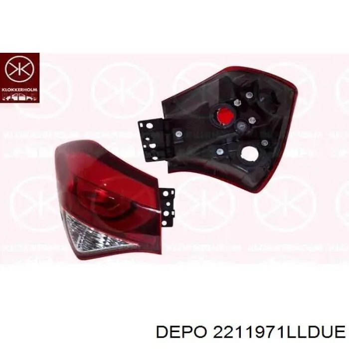 Lampa zespolona tylna lewa Hyundai I20 I hatchback (PB) (2008 - 2012) cena, od 121,46 USD