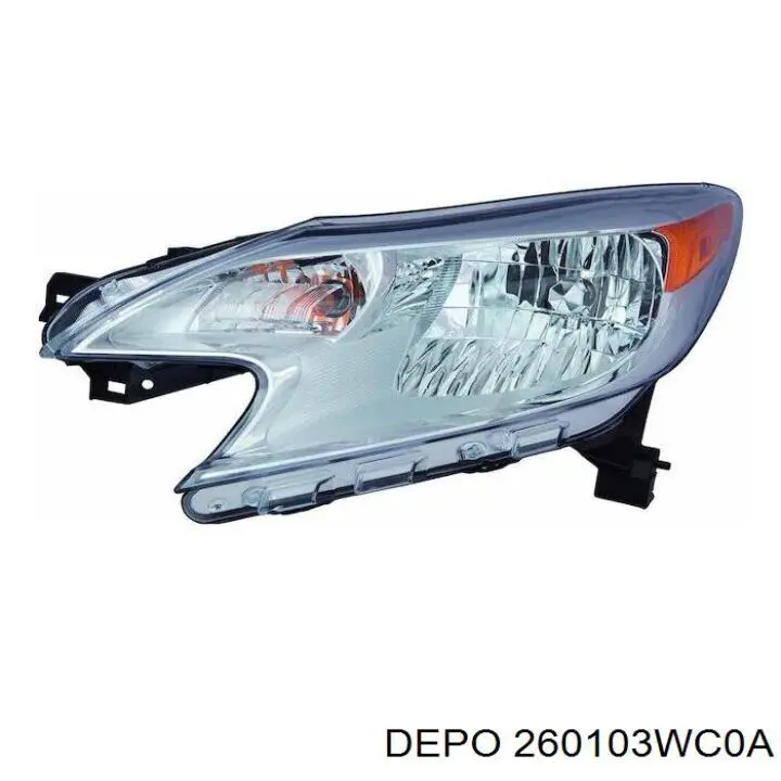 Reflektor prawy do Nissan Versa NOTE E12