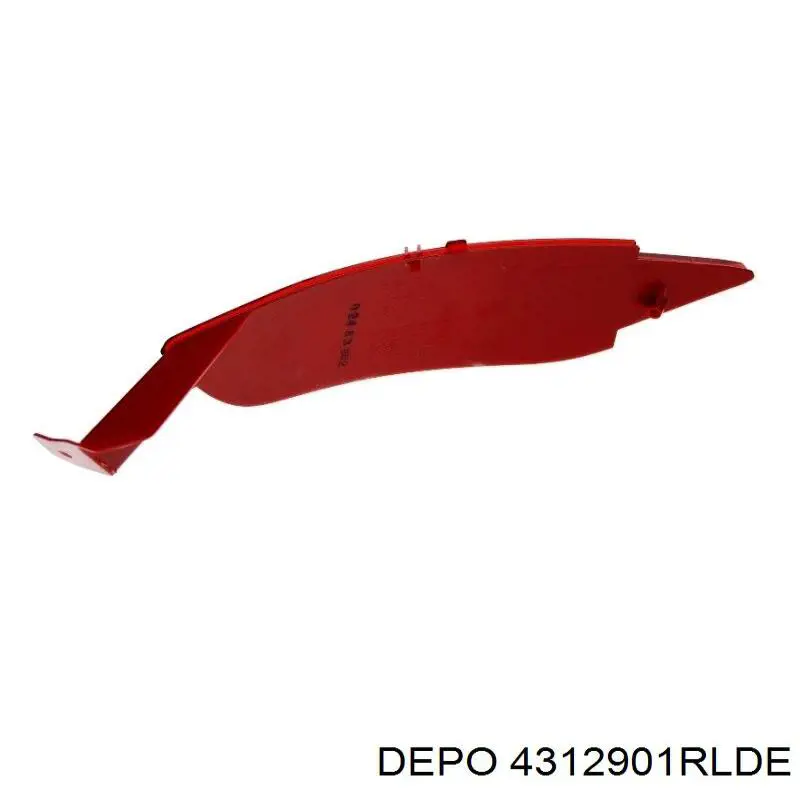 4312901RLDE Depo/Loro/Abakus Lampa odblaskowa zderzaka tylnego prawa