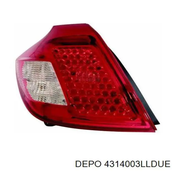 Do koszyka 4314003LLDUE Depo/Loro/Abakus Przednia lampa przeciwmgielna tylna lewa