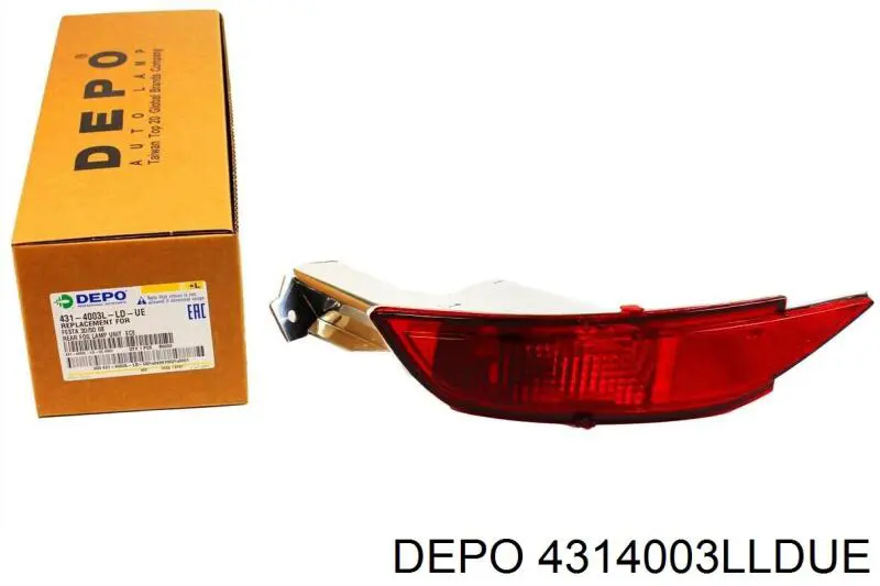 4314003LLDUE Depo/Loro/Abakus Przednia lampa przeciwmgielna tylna lewa