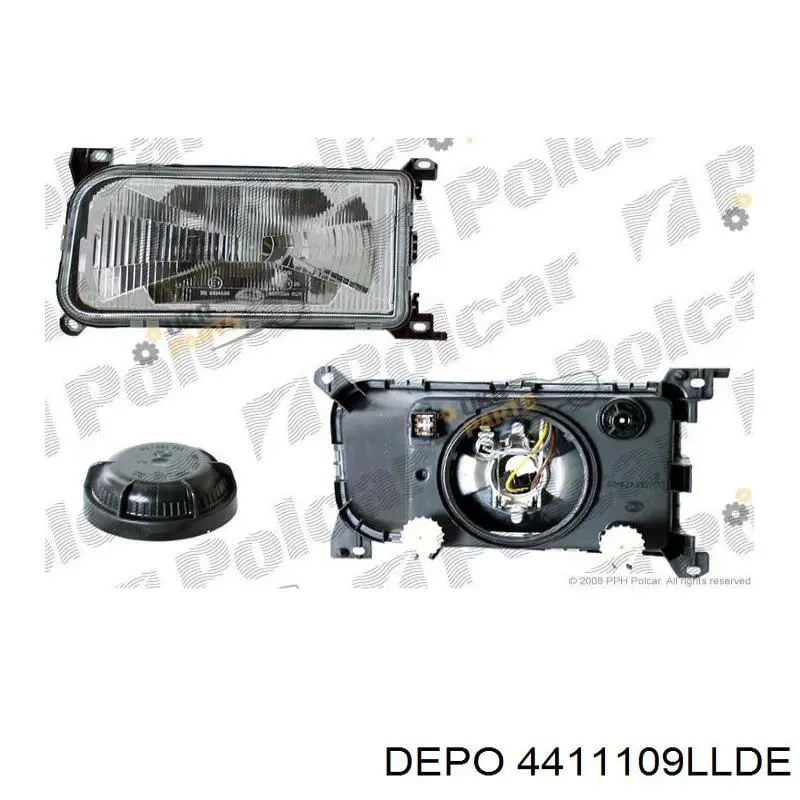 4411109LLDE Depo/Loro Reflektor lewy