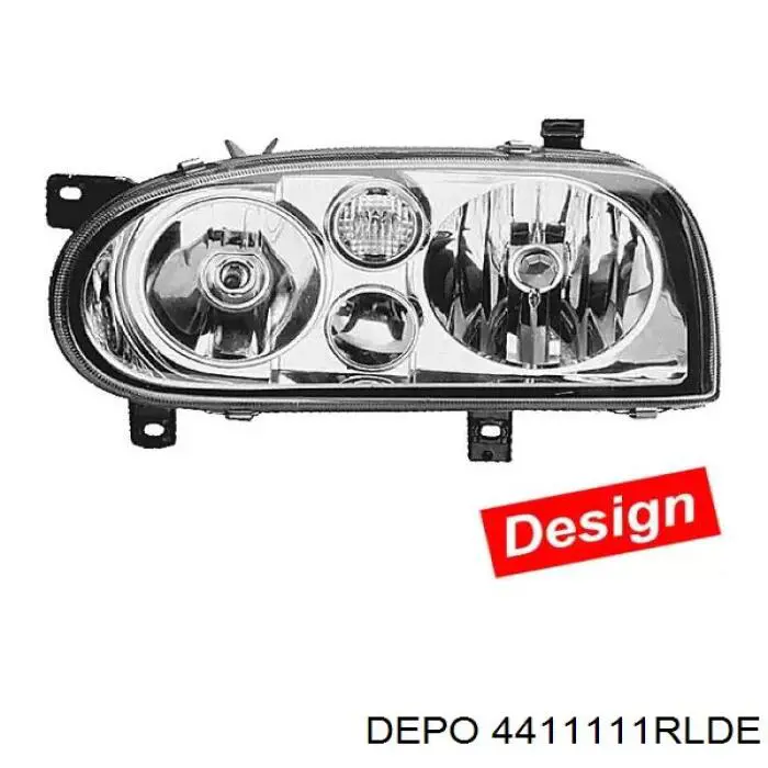 Reflektor prawy Depo/Loro/Abakus 4411111RLDE cena, od 52,78 USD
