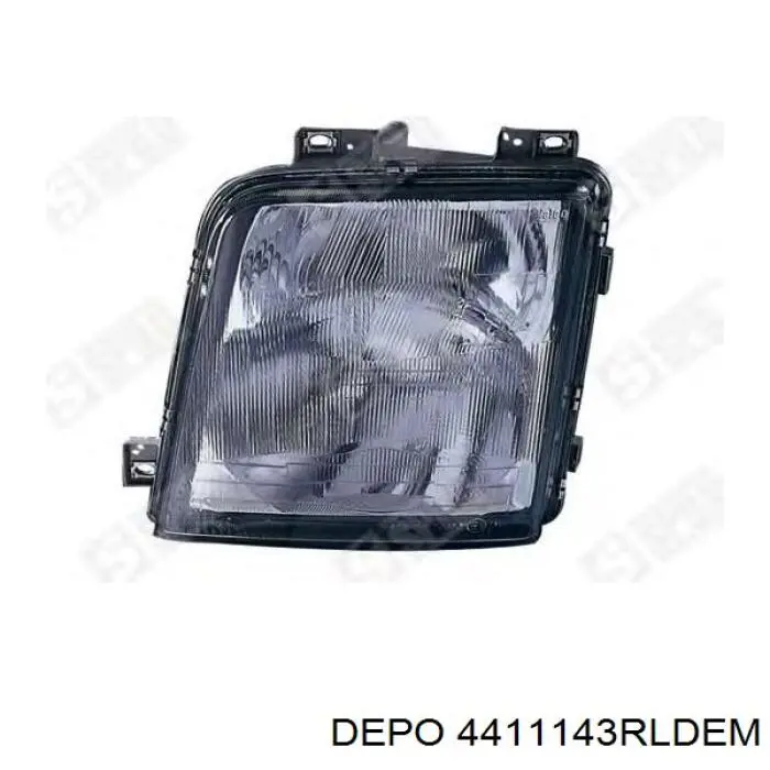 Reflektor prawy Depo/Loro/Abakus 4411143RLDEM cena, od 110,67 USD
