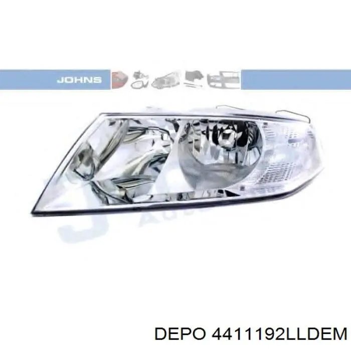 Do koszyka 4411192LLDEM Depo/Loro Reflektor lewy