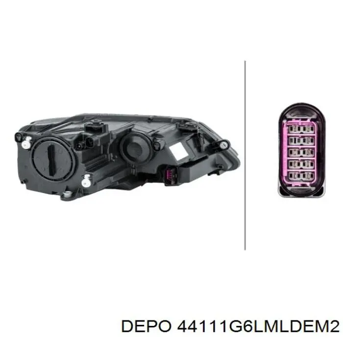 44111G6LMLDEM2 Depo/Loro/Abakus Reflektor lewy
