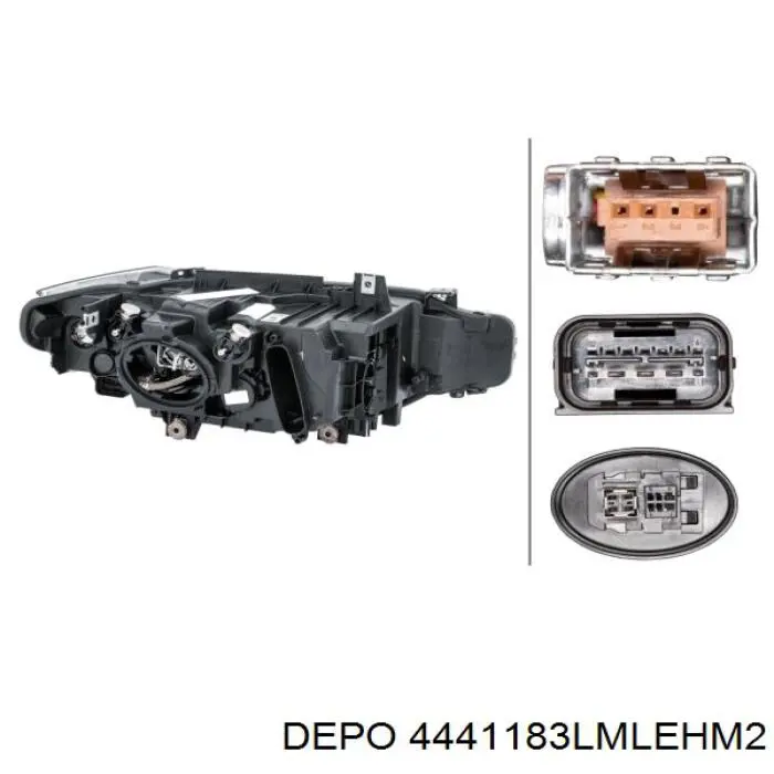 Reflektor lewy Depo/Loro 4441183LMLEHM2 cena, od 79,56 USD