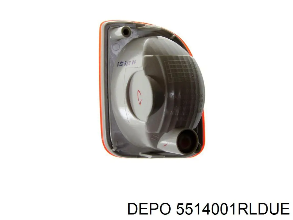 5514001RLDUE Depo/Loro/Abakus Przednia lampa przeciwmgielna tylna prawa