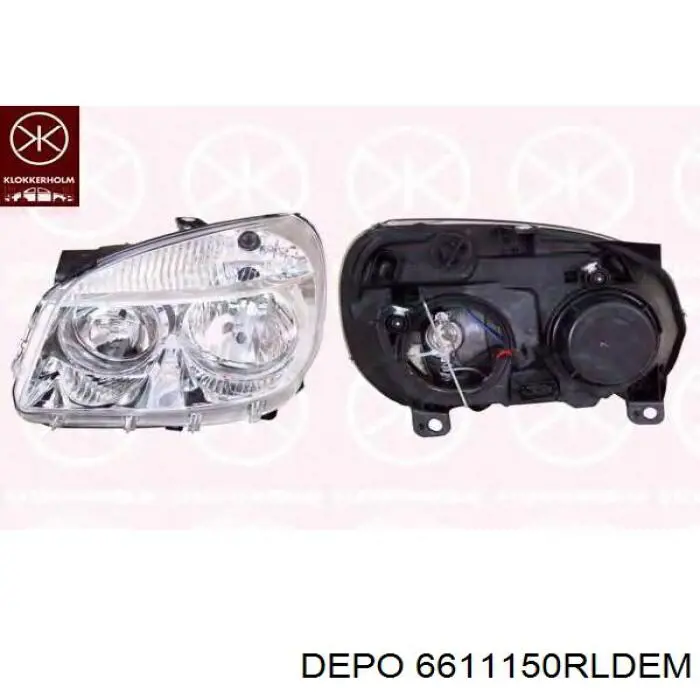 Reflektor prawy Depo/Loro 6611150RLDEM cena, od 122,71 USD