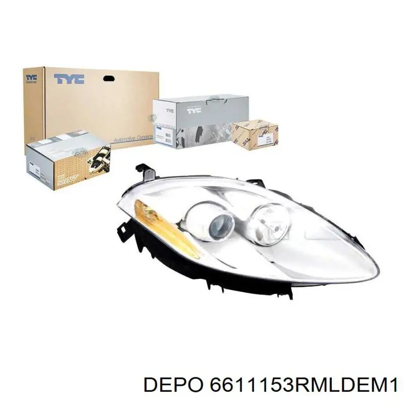 Do koszyka 6611153RMLDEM7 Depo/Loro/Abakus Reflektor prawy