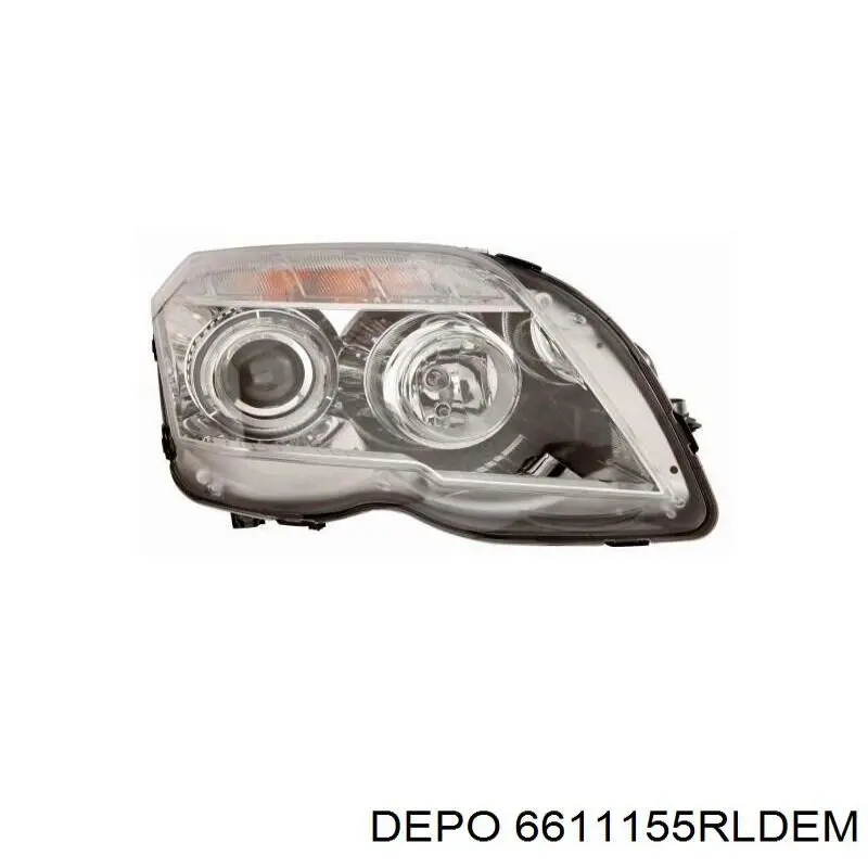 Reflektor prawy 6611155RLDEM Depo/Loro/Abakus