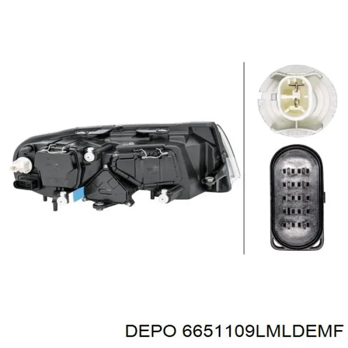 Reflektor lewy Depo/Loro/Abakus 6651109LMLDEMF cena, od 129,40 USD