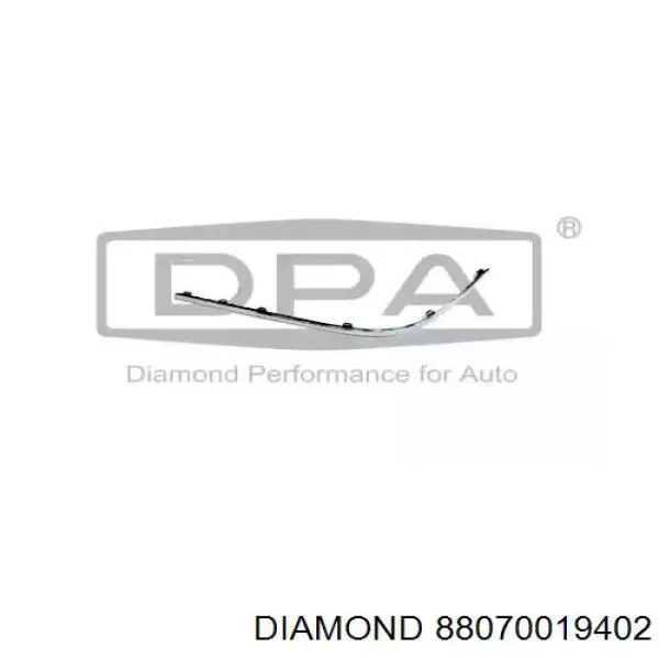 88070019402 Diamond/DPA Listwa ochronna zderzaka tylnego prawa