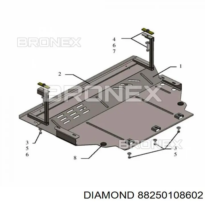 88250108602 Diamond/DPA Osłona silnika, miski (przedziału silnika)