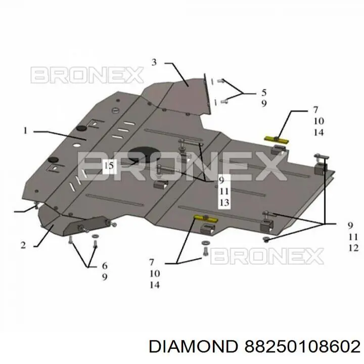Osłona silnika, miski (przedziału silnika) Diamond/DPA 88250108602 cena, od 17,38 USD