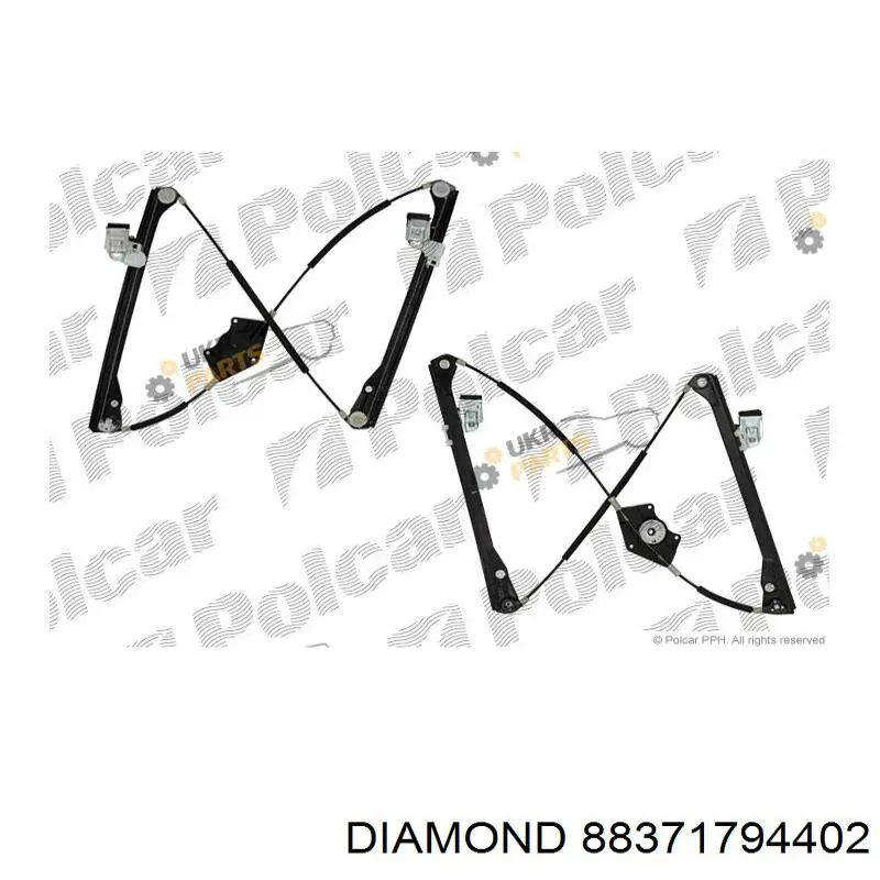 Mechanizm podnoszenia szyby drzwi przednich lewych Diamond/DPA 88371794402 cena, od 29,43 USD