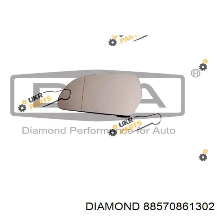 88570861302 Diamond/DPA Wkład lusterka wstecznego lewego