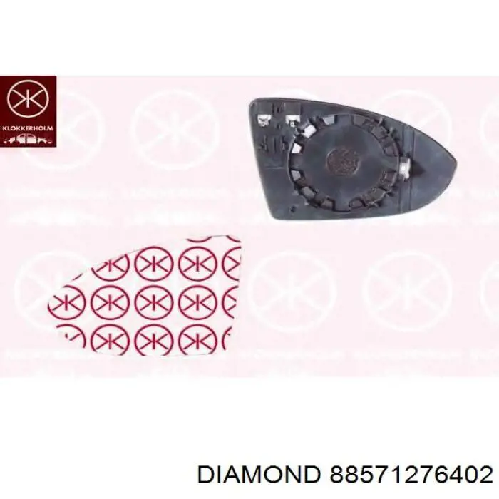 88571276402 Diamond/DPA Wkład lusterka wstecznego prawego