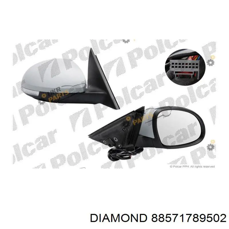 Do koszyka 88571789502 Diamond/DPA Wkład lusterka wstecznego prawego