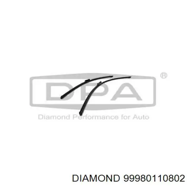 99980110802 Diamond/DPA Pióro wycieraczki szyby przedniej, zestaw (2 szt.)