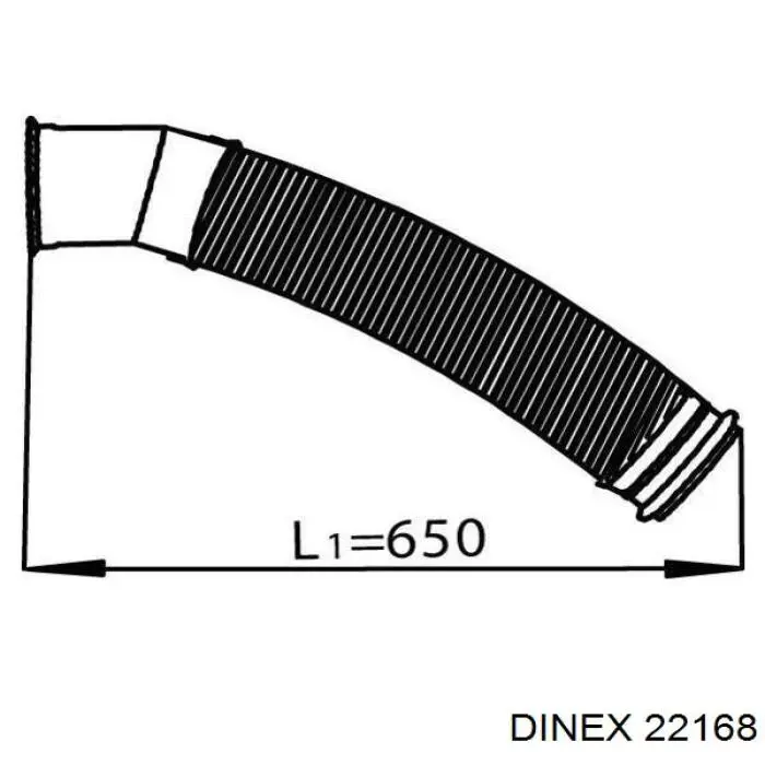 22235 Dinex Łącznik elastyczny wydechu