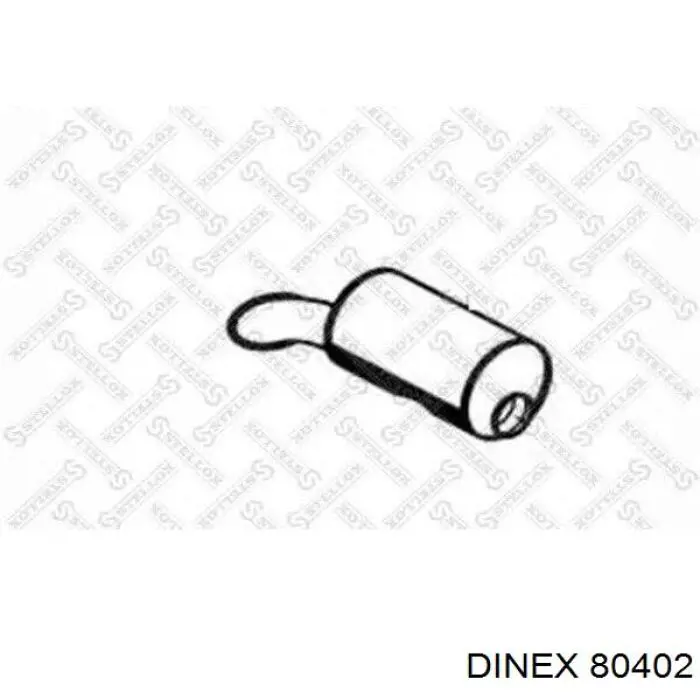 Do koszyka 80402 Dinex Tłumik, tylna część