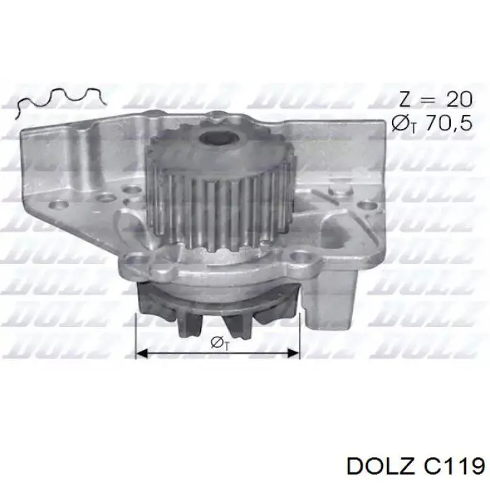 C119 Dolz Pompa chłodząca wodna
