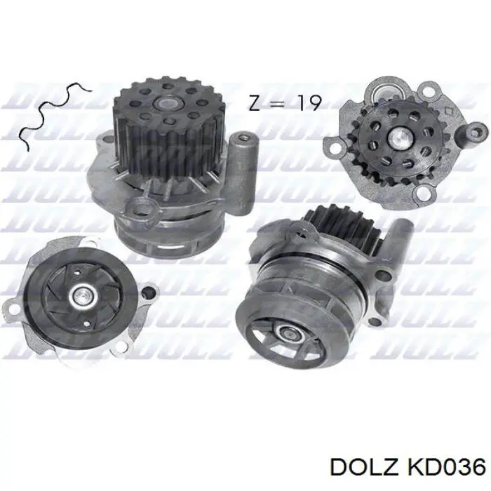 Do koszyka KD036 Dolz Pasek rozrządu, zestaw