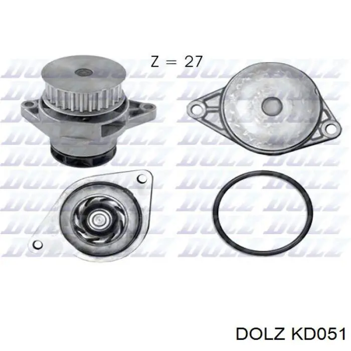 Pasek rozrządu, zestaw Dolz KD051 cena, od 175,03 USD