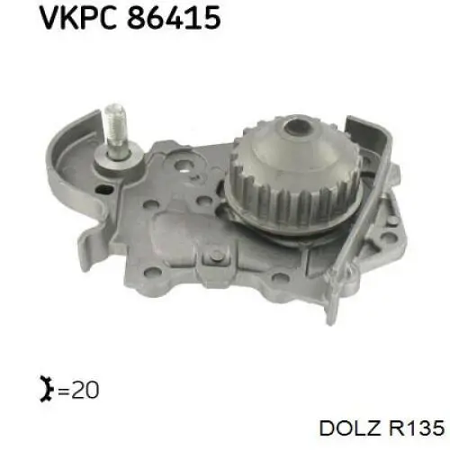Pompa chłodząca wodna Dolz R135 cena, od 28,14 USD
