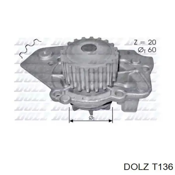 Pompa chłodząca wodna Dolz T136 cena, od 37,90 USD