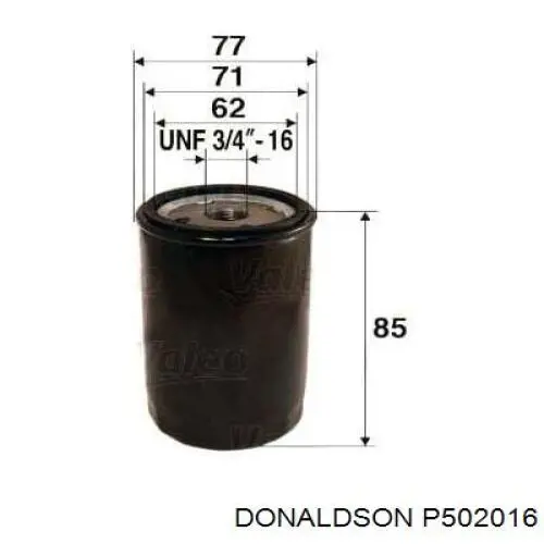 P502016 Donaldson Filtr oleju