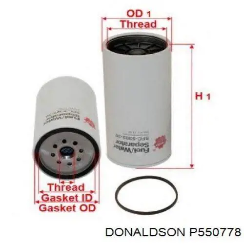 Filtr paliwa Donaldson P550778 cena, od 57,21 USD