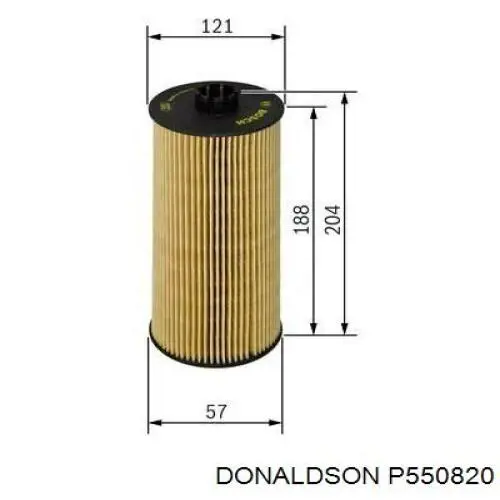Filtr oleju Donaldson P550820 cena, od 24,36 USD