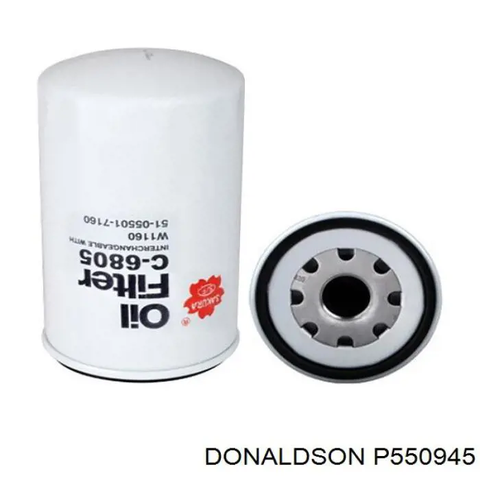 Do koszyka P550945 Donaldson Filtr oleju