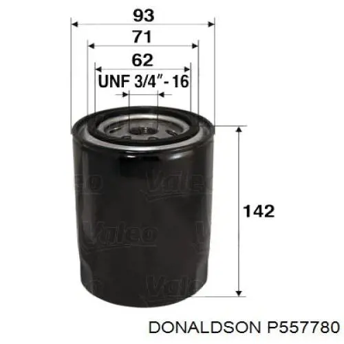Filtr oleju Donaldson P557780 cena, od 7,94 USD