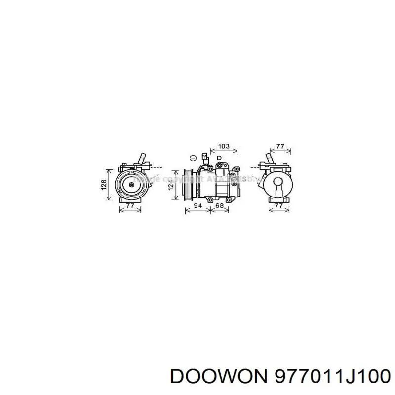 Sprężarka klimatyzacji Hyundai/Kia 977011J100 cena, od 15,14 USD