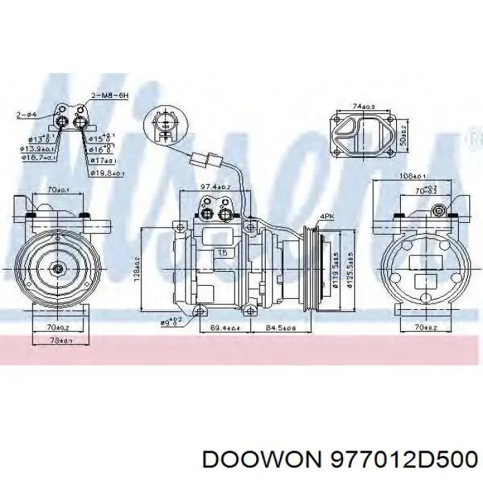 977012D500 Doowon sprężarka klimatyzacji